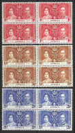 ANTIGUA....KING GEORGE VI...(1936-52.).....OMNIBUS....CORONATION SET....3 BLOCKS X 4 STAMPS ......MNH... - 1858-1960 Colonia Britannica