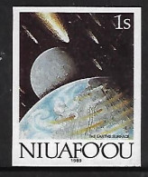 Tonga Niuafo'ou 1989 Comet - Space -  Imperf Plate Proof - From Evolution Of Earth Set - Ozeanien