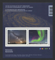 2018  Astronomy: Milky Way, Northern Lights  Souvenir Sheet Of 2 Different Sc 3102 MNH ** - Unused Stamps