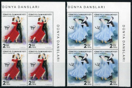 Türkiye 2019 Mi 4490-4491 MNH World Dances: Tango, Waltz | Suit And Costume, Dance [Block Of 4] - Unused Stamps