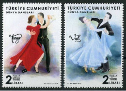 Türkiye 2019 Mi 4490-4491 MNH World Dances: Tango, Waltz | Suit And Costume, Dance - Unused Stamps