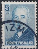 Türkei Turkey Turquie - Ismet İnönü, 2. Staatspräsident (MiNr: 1207) 1948 - Gest Used Obl - Gebraucht