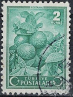 Türkei Turkey Turquie - Apfelsinen (Citrus Sinensis) (MiNr: 1117) 1942 - Gest Used Obl - Used Stamps