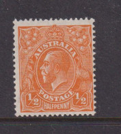 AUSTRALIA - 1926-30 George V 1/2d Watermark Multiple Crown Over A  Hinged Mint - Ongebruikt