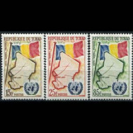 CHAD 1961 - Scott# 67-9 Admission UN Set Of 3 MNH - Tchad (1960-...)