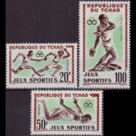 CHAD 1962 - Scott# 83-4+C8 Abidjan Games Set Of 3 MNH - Tchad (1960-...)