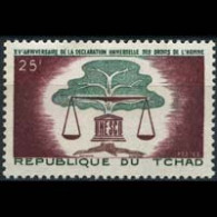 CHAD 1963 - Scott# 95 Human Rights Set Of 1 LH - Tchad (1960-...)