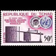 CHAD 1964 - Scott# 100 World Meteo Day Set Of 1 LH - Tchad (1960-...)