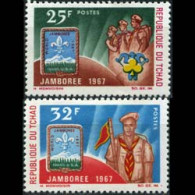 CHAD 1967 - Scott# 144-5 Scout Jamboree Set Of 2 MNH - Tchad (1960-...)