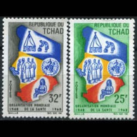 CHAD 1968 - Scott# 152-3 WHO 20th. Set Of 2 MNH - Tchad (1960-...)