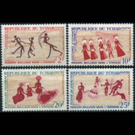 CHAD 1968 - Scott# 163-6 Rock Paintings Set Of 4 MNH - Tchad (1960-...)