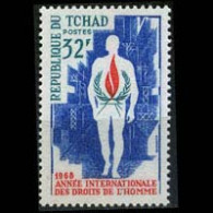 CHAD 1968 - Scott# 167 Human Rights Year Set Of 1 MNH - Tchad (1960-...)