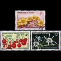 CHAD 1969 - Scott# 211-3 Flowers 1-20f CTO - Tchad (1960-...)