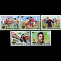 CHAD 1977 - Scott# 341-5 W.Cup Soccer Set Of 5 MNH - Tchad (1960-...)