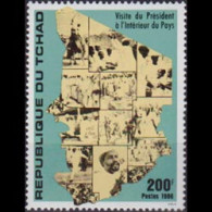 CHAD 1985 - Scott# 573 President Visit 200f MNH - Tchad (1960-...)