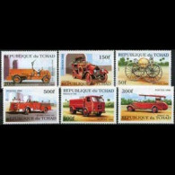 CHAD 1998 - Scott# 782-7 Fire Trucks Set Of 6 MNH - Tchad (1960-...)