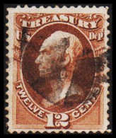 1873-1879. USA. TREASURY. 12 CENTS With Interesting Figure Cancel.  - JF534942 - Service