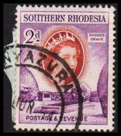 1953. SOUTHERN RHODESIA. Elizabeth RHODES GRAVE 2 D Cancelled INYAZURA. On Small Piece. (Michel 82) - JF535033 - Southern Rhodesia (...-1964)