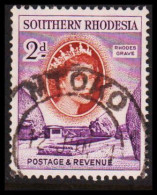 1953. SOUTHERN RHODESIA. Elizabeth RHODES GRAVE 2 D Cancelled MTOKO.  (Michel 82) - JF535054 - Southern Rhodesia (...-1964)