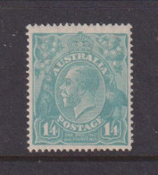 AUSTRALIA - 1926-30 George V 1s4d Watermark Multiple Crown Over A Perf 14  Hinged Mint - Ongebruikt