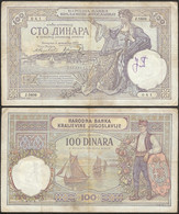 YUGOSLAVIA - 100 Dinara 1929 P# 27b Europe Banknote - Edelweiss Coins - Yougoslavie
