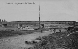 Conflans Sainte Honorine - Le Pont De Conflans - Peniche - CPA°J - Conflans Saint Honorine