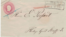 Berlin StadtPost Exp.XIV > E. Possart Heilige Geist Strasse 3 Ganzsache 1 Silbergroschen - Postal  Stationery