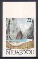 Tonga Niuafo'ou 1989 - Imperf Plate Proof  - Ice Melts, Forms Rivers, Water Systems - From Evolution Earth Set - Autres & Non Classés