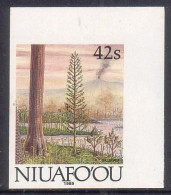 Tonga Niuafo'ou 1989  Imperf Plate Proof - Smoking Volcano - Silurian Period - From Evolution Earth Set - Vulkane