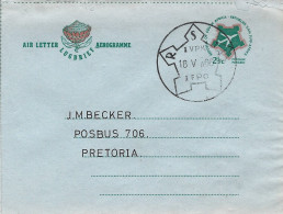 RSA South Africa 1966 Field Post Office 1 FPO VPK Castle Type Datestamp Domestic Aerogramme - Briefe U. Dokumente