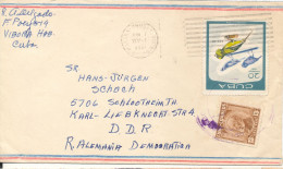 Cuba Air Mail Cover Sent To Germany DDR 1968 - Lettres & Documents