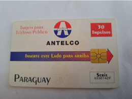 PARAGUAY  30 IMPULSOS RED / INSTRUCTIONS DE USO    Fine Used Card  ** 14228** - Paraguay