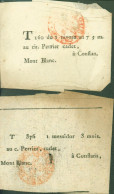 Bande Journal Avec Cachet Rouge Pothion 2629 Révolution Hôtel Des Postes T160 1 Nivôse An 7 (1797) Très Rare - 1701-1800: Précurseurs XVIII