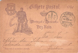 PORTUGAL - BILHETE POSTAL 10 REIS (1894) Mi P25 / *1009 - Enteros Postales