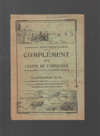 Complement Aux Leçons De L"artilleur  1933  (M5732) - French