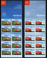 Iceland 2013 Europa CEPT Postal Transport Set Of 2 Booklets With 10 Self-adhesive Stamps Each Mint - Vrachtwagens