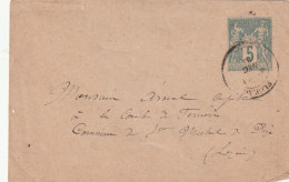 Yvert  75 E3 Sage FLORAC 1884 Pour St Michel De Dèze Lozère - Buste Risposta T