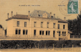 SAINT-ANDRE-le-GAZ (Isère) - Ecole De Filles - Carte Toilée Couleurs - Voyagé 191? (2 Scans) - Saint-André-le-Gaz