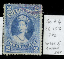 Aa5622b - Australia QUEENSLAND - STAMP - SG # 152 Watermark 5  - USED - Oblitérés