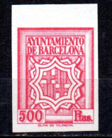 Sello  De 500 Pts De Barcelona Sin Dentar - Barcelona