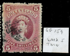 Aa5622d2  - Australia QUEENSLAND - STAMP - SG # 154 Watermark 5  - USED - Used Stamps