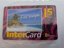 Phonecard St Martin  INTERCARDS /CLEAN COMMUNICATIONS $1 COMPLIMENTARY  NO ;1 !!!  ** 14252 ** - Antillas (Nerlandesas)