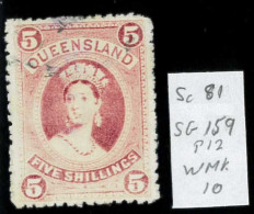 Aa5622f  - Australia QUEENSLAND - STAMP - SG # 159 Watermark 10 - USED - Oblitérés