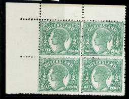 Aa5622g - Australia QUEENSLAND - STAMP - SG # 208 Block 4 Ink Line - Mint Hinged MH - Ongebruikt