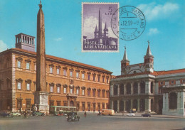 Carte  Maximum   VATICAN    Obélisque   SAINT  JEAN  DE  LATRAN   1959 - Maximumkaarten