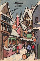 M. M. VIENNE M. MUNK N°627 * CPA Illustrateur Vienne Viennoise * Village Neige Hiver Villageois * Heureuse Année - 1900-1949