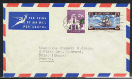 VIN/COL23 - AFRIQUE DU SUD N° 263 Voilier Chapman Sur Lettre Par Avion Pour La France - Briefe U. Dokumente