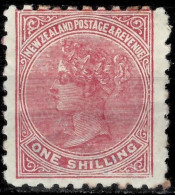 New Zealand 1882-1900  1 Sh.  SG.245 £ 120 / Brownish Red / Unused MH Stamp - Neufs