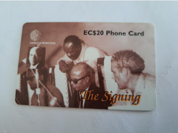 ST LUCIA    $ 20   CABLE & WIRELESS  STL-254B  254CSLB     THE SIGNING   Fine Used Card ** 14273** - Santa Lucia