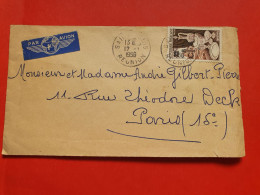 Réunion - Enveloppe De St Denis Pour Paris En 1956, Affranchissement CFA  - JJ 49 - Storia Postale